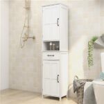 Double Door Narrow Height Slim Floor Standing Cabinet - Image 4