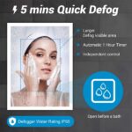 Bright LED Bathroom Mirror 32" x 24" Front Light, 5 Mins Defog, Full HD Reflected, 3 Colors Dimmable, Wall Mounted[Unable ship on weekends, TK/TEMU only for pickup, only TX10643 warehouse supports GOFO] - Image 2