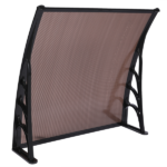 Same Code 83221385 100 x 100 Household Application Door & Window Rain Cover Eaves Canopy Brown & Black Bracket - Image 9