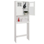 Double Doors Bathroom Cabinet White - Image 11
