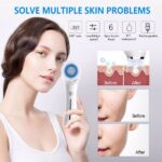 Facial Cleansing Brush, Brush for Exfoliating, IPX7 Waterproof 3 in 1 for Massaging, Deep Cleansing Rechargeable with 4 Brush Head Replacements, White - Image 5