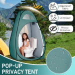 Portable Outdoor Pop-up Toilet Dressing Fitting Room Privacy Shelter Tent Army Green - Image 8