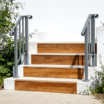 Handrails for Outdoor Steps, Iron Handrail Fits 1 Step, Transitional Handrail with Installation Kit, Silver - Image 8