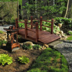 Arch Bridge Small Wooden Bridge Courtyard Outdoor Anticorrosive Wood Landscape Bridge Carbonization Color - Image 12