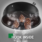 80*41*48cm Iron Spray Smoker Carbon Grill Black - Image 29