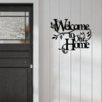 CIFbuy Alluring Metal "Welcome To Our Home" Wall Sign: Charming Wall Decoration Pendant. The Inviting Welcome Sign Is a Delightful Part of Home Decor, Creati(TikTok/temu self-pickup orders) - Image 6