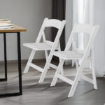 Replacement 15868578 4 Pack Folding Chairs, Resin Chairs with Padded Seat, Comfortable Event Chairs Indoor Outdoor for Home Event Party Picnic School Wedding, White - Image 4
