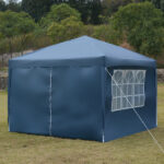 3 x 3m Two Doors & Two Windows Practical Waterproof Right-Angle Folding Tent Blue - Image 52