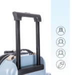 22 Inch Ride-on Suitcase for Kids & Teens, Toddler Travel Luggage with Seat, Spinner Wheels, Safety Belt, Stroller-Style Checked Luggage with Combination Lock&Telescoping Handle for Ages 5-18 - Image 3