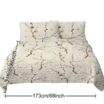 3 pcs Cherry Blossom Quilted Bedspread Set, Beige Floral Branch Print Quilt Set, Lightweight Reversible Coverlet with Pillow Shams, Japanese Sakura Bedding for Bedroom Decor temu can only be self-picked up - Image 3