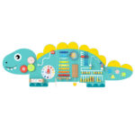 11-in-1 Dinosaur Activity Wall Busy Board Panels-- Wooden Sensory Toy-Green - Image 4