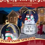 6 FT Lighted Christmas Inflatable Decoration, Large Inflatable Snow Globe with Snowman Family, Funny Blow Up Yard Decorations with Built-in LED Lights for Holiday Party Front Yard Lawn Garden Decor - Image 7