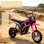 Pink 24V 350W Kids Dirt Bike – Electric Motorized, 15 MPH Top Speed, Twist Grip Throttle - Image 9