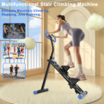 Stair Stepper with resistance Home-Upgrade Vertical Climber Workout Machine for Full-Body Exercise Climber Fitness Equipment with Stable Frame Adjustable Handlebar-Black Blue-No support Self-pick up - Image 12