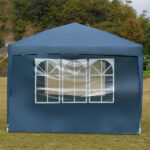 3 x 3m Two Doors & Two Windows Practical Waterproof Right-Angle Folding Tent Blue - Image 38