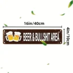 CIFbuy Farmhouse Wooden Sign Beer And Blather Zone Wall Decor For Park Community Farmhouse Home Commercial (TikTok, temu pick-up service) - Image 2