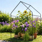 36"× 36" × 60" Portable Mini Greenhouse with PE Bottom Mat, 36×60 Inch Clear PVC Plant Grow Tent, Wind Resistant Metal Frame Outdoor Green House with Stakes & Ropes - Image 2