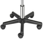 Round Stool Plastic Arch Feet Rotation Bar Stool Black - Image 7