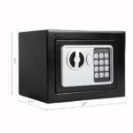 Mini Wall-in Style Electronic Code Metal Steel Box Safe Case 17EF Black - Image 41