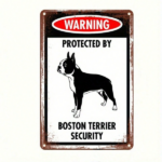 CIFbuy Vintage Boston Terrier Security Warning Sign 8x12 Inch" Rustic Distressed Iron Wall Decor With Pre-Drilled Holes, Decor With Pre-Drilled Holes, Chinese Text D ikTok, ikTok, t Self-pickup Logiopics - Image 4