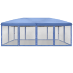 Same Code 24768999 10x20 ft Blue Pop Up Canopy Tent, Instant Folding Shelter with 6 Mesh Panels, 2 Doors & 4 Mesh Windows, 28/22mm Powder Coated Iron Legs, 10x20mm Reinforced Crossbar, 210D Oxford Fabric Outdoor Foldable Canopy with Carry Bag, Without Sandbags - Image 16