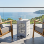 3-Tier Side Table with Storage, Nightstand End Table with Floral Design, Modern Arch Opening Bedside Table for Indoor Outdoor, White - Image 9