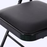 Same Code 33457557 4pcs Elegant Foldable Iron & PVC Chairs for Convention & Exhibition Black - Image 37