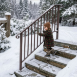 Outdoor 4 Level Iron Handrail Copper - Image 9