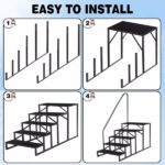 5 Step Ladder with Handrail, Swimming Pool Ladder Above Ground, 660 lb Load Capacity RV Steps with Anti-Slip Panel, Mobile Home Stairs for Reaching and Getting HighNon-eBay certified warehouse delivery - Image 4