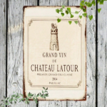 CIFbuy Retro Chateau Latour Wine Metal Sign 8x12in, Lion Lighthouse Tin Wall Art, Classic 2D Flat Home Bar Decor MeikTok, MeikTok, Self-geckup Logiopor - Image 7