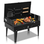 44*27*7cm Portable Square Charcoal Grill Black - Image 8