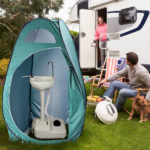 Portable Outdoor Pop-up Toilet Dressing Fitting Room Privacy Shelter Tent Army Green - Image 61