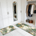 Three-piece kitchen rug set, non-slip and washable, abstract pattern kitchen hallway rug, soft and comfortable, suitable for sinks, floors, entrances, hallways and bathrooms. - Image 8