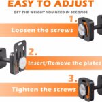 Adjustable Single Dummbbell Or Dumbbells Single Single 50LB Square Dumbbell 9 in 1 Free Weights for Multiweight Options Quick-Lock Adjustable - Image 3