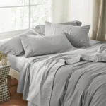 Luxury Sheet Sets Super Soft Easy Care Microfiber 3/4-Pieces Bed Sheet Set With 16-Inch Deep Pockets, Light Grey - Image 3
