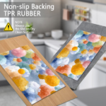 Three-piece kitchen rug set, non-slip and washable, abstract pattern kitchen hallway rug, soft and comfortable, suitable for sinks, floors, entrances, hallways and bathrooms. - Image 7