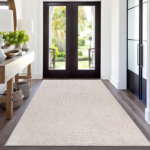 Large Area Rug Living Room Rugs, Brown Soft Machine Washable Rug for Entryway Non-Slip Door Mat, Ultra Soft Area Rug Geometric for Bedroom Kitchen Office, Brown - Image 8