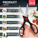 Food Scissors, Sharp Scissors with Nutcrackers, Bottle Opener, Can Opener, Vegetable Cutting Scissors, Chopping Scissors, Multi-Purpose Utensil Gadgets(USPS shipping, pickup supported) - Image 8