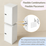 34.6"H Metal Locker Storage Cabinet with Lock, Small Lockable Employees Locker with Adjustable Shelf & Feet, Steel Single Door Lockable Cabinet for Home, School, Office, Gym (White) - Image 5