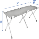 Portable Folding Camping Cot with Carrying Bag Army (Green) - Image 4