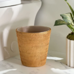 Rattan Bathroom Trash Can - Image 5