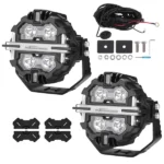5" 212W LED Work Light Bar Spot Pods Driving Fog Lights White Amber DRL RGB - Image 6