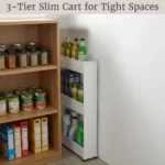 3-Tier Rolling Cart for Kitchens and Laundry Rooms (White) - Image 6