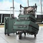 PP Trolley Case 20in 24in 28in 3PCS Suitcase Set Dark Green - Image 17