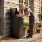 2-in-1 Lockable Mailbox & Package Delivery Box, Galvanized Steel for Outdoor Use (Black) - Image 2