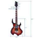 Novice Flame Shaped Electric Guitar HSH Pickup Bag Strap Paddle Rocker Cable Wrench Tool Sunset Color - Image 13
