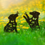 CIFbuy 2pcs Metal Dog Garden Decor: Adorable Puppy Silhouette Stakes. These Decorative Outdoor Yard Art Pieces, Ideal for Dog Lovers, Make Charming Garden De(TikTok/temu self-pickup orders) - Image 5