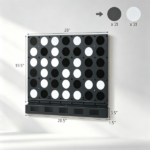 Black Large Wall-Mounted 4-to-Score Connect Four Game with Full Wall Mount Hardware, Fast Reset Mess-Free Design Fun Board Game for Kids Adults Indoor Entertainment & Wall Decoration - Image 3