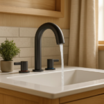 8-Inch Widespread Lavatory Faucet, 2-Handle 3-Hole with 360° Spout Vanity and Pop-Up Drain, Matte Black[Unable ship on weekends, TK/TEMU only for pickup, only TX10643 warehouse supports GOFO] - Image 8