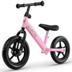 Toddler Balance Bike for 2-5 Years - Adjustable Height, 6.3LBS Lightweight & 11" Foam Tires-Pink